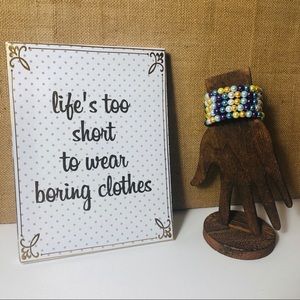 Hand strung beaded bracelet